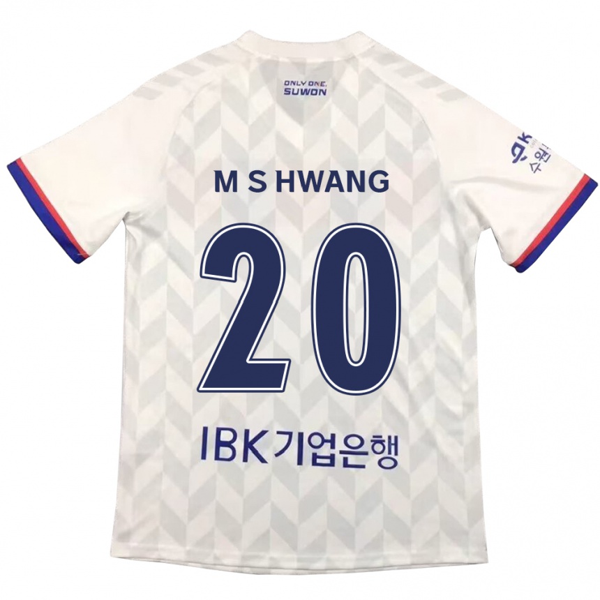 Hombre Fútbol Camiseta Soon-Min Hwang #20 Blanco Azul 2ª Equipación 2024/25 Argentina