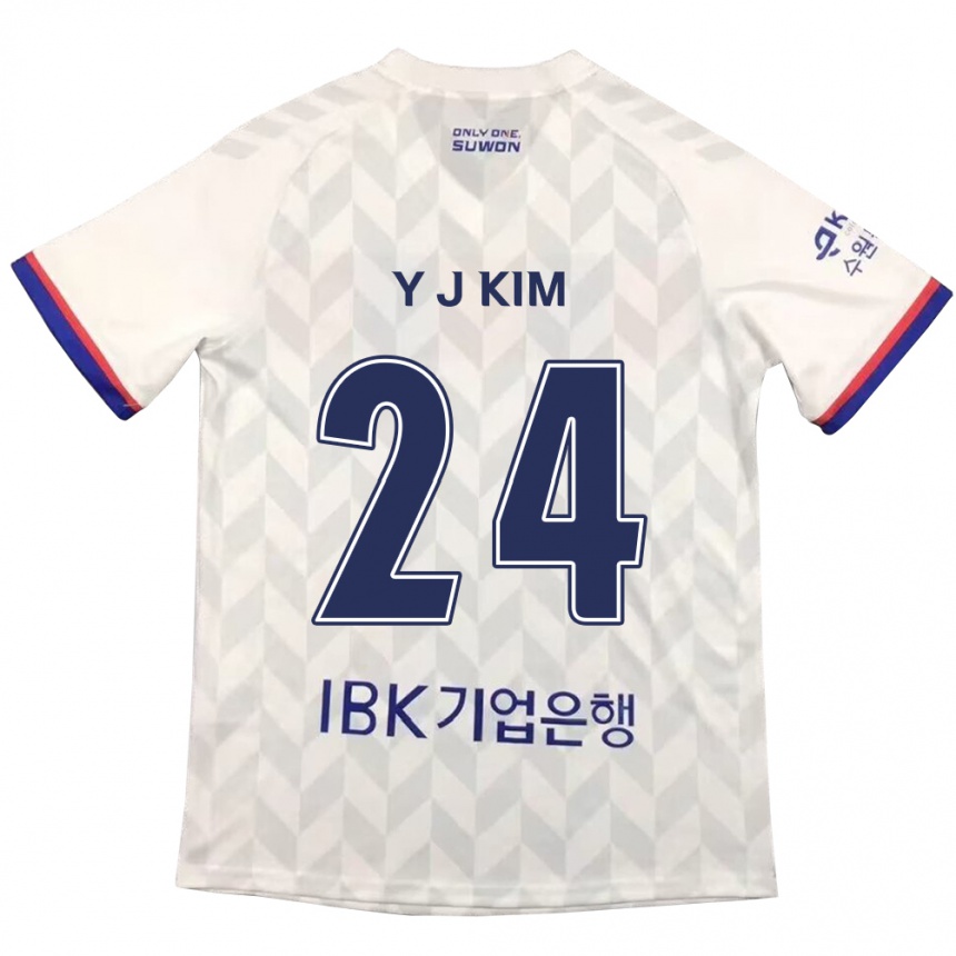 Hombre Fútbol Camiseta Ju-Yeop Kim #24 Blanco Azul 2ª Equipación 2024/25 Argentina