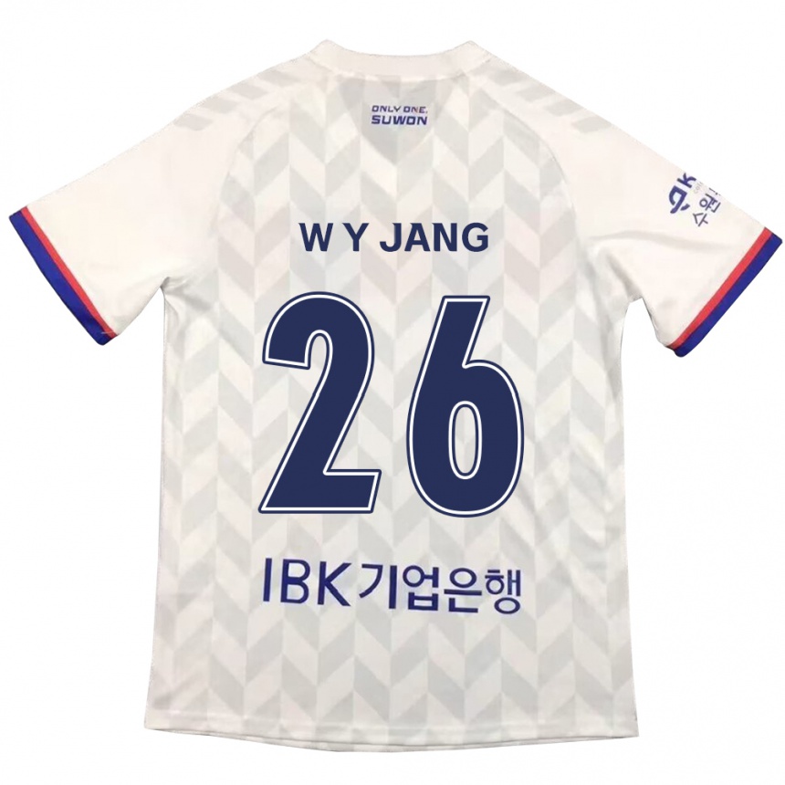 Hombre Fútbol Camiseta Young-Woo Jang #26 Blanco Azul 2ª Equipación 2024/25 Argentina