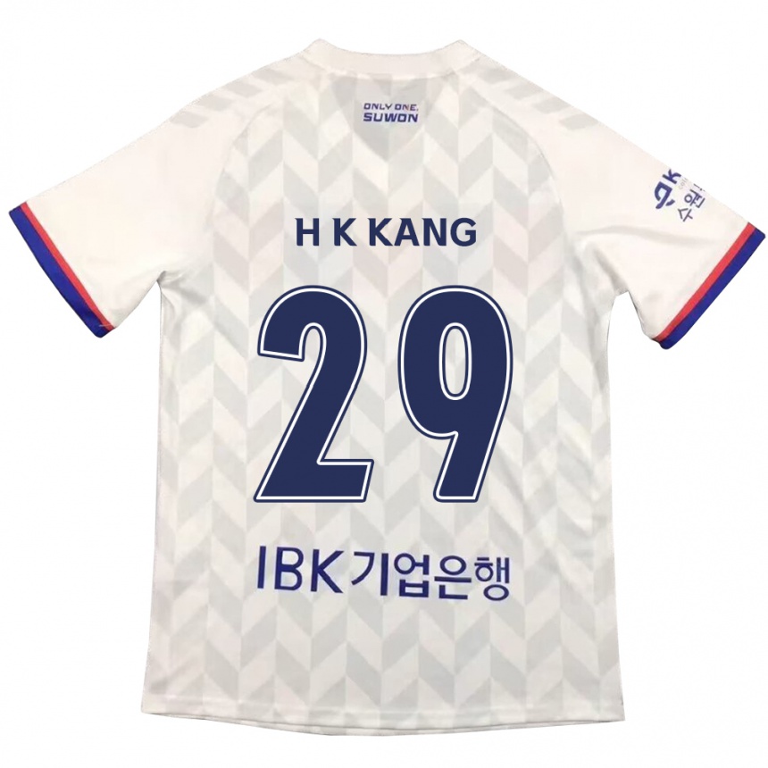 Hombre Fútbol Camiseta Kyo-Hun Kang #29 Blanco Azul 2ª Equipación 2024/25 Argentina