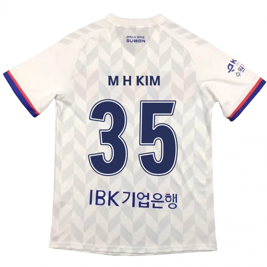 Hombre Fútbol Camiseta Hyeon-Min Kim #35 Blanco Azul 2ª Equipación 2024/25 Argentina