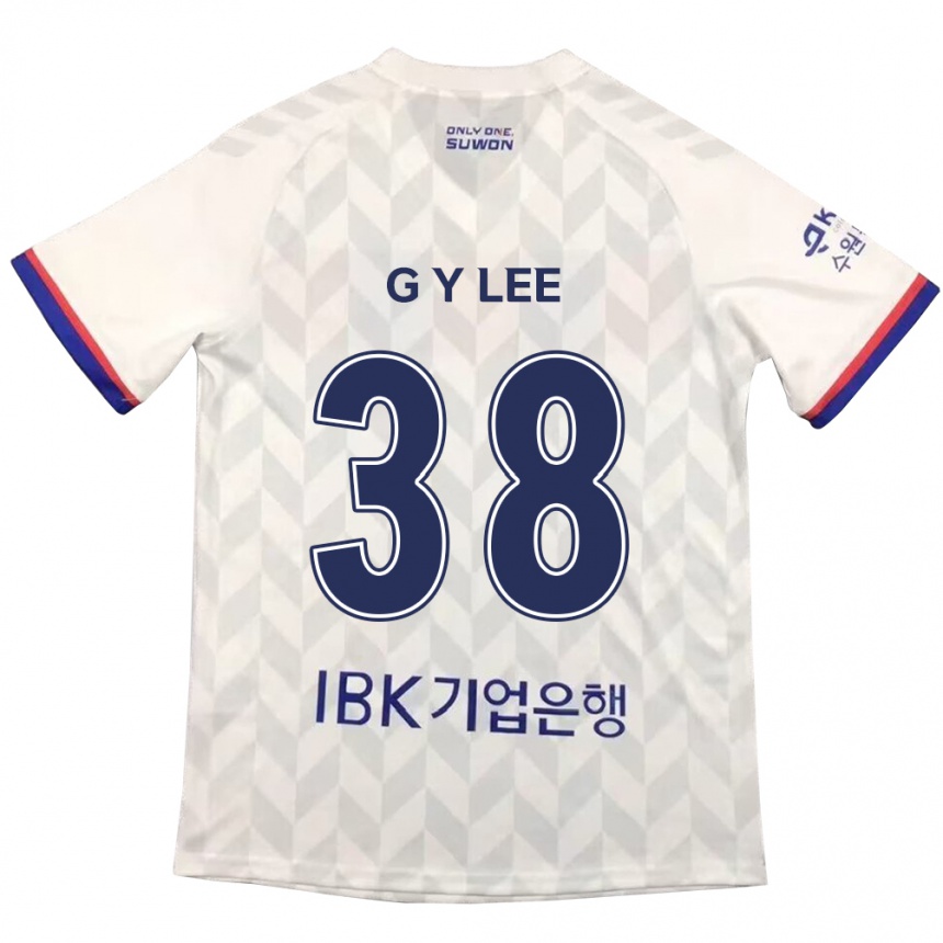 Hombre Fútbol Camiseta Yun-Gun Lee #38 Blanco Azul 2ª Equipación 2024/25 Argentina