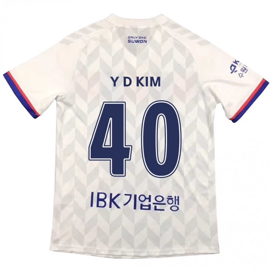 Hombre Fútbol Camiseta Do-Yoon Kim #40 Blanco Azul 2ª Equipación 2024/25 Argentina