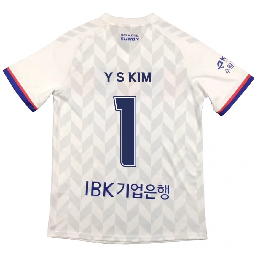 Hombre Fútbol Camiseta Seong-Yoon Kim #1 Blanco Azul 2ª Equipación 2024/25 Argentina