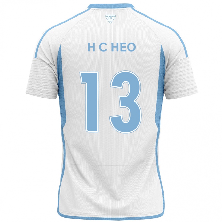 Hombre Fútbol Camiseta Chan-Hoe Heo #13 Blanco Azul 2ª Equipación 2024/25 Argentina