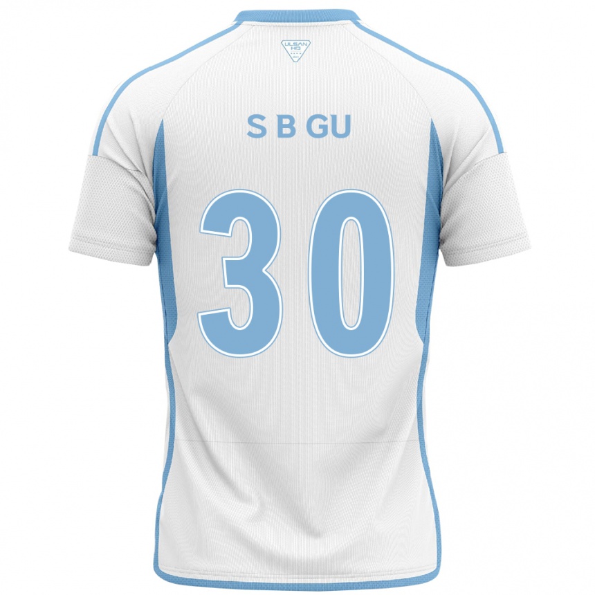 Hombre Fútbol Camiseta Bon-Seo Gu #30 Blanco Azul 2ª Equipación 2024/25 Argentina