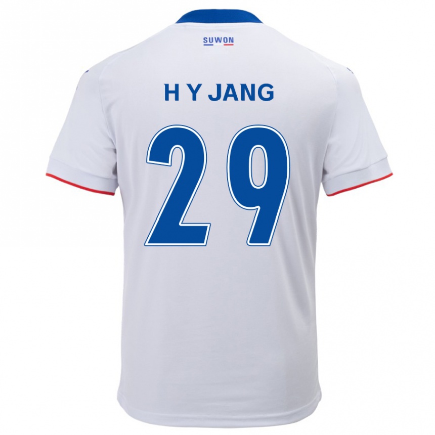 Hombre Fútbol Camiseta Yo-Han Jang #29 Blanco Azul 2ª Equipación 2024/25 Argentina