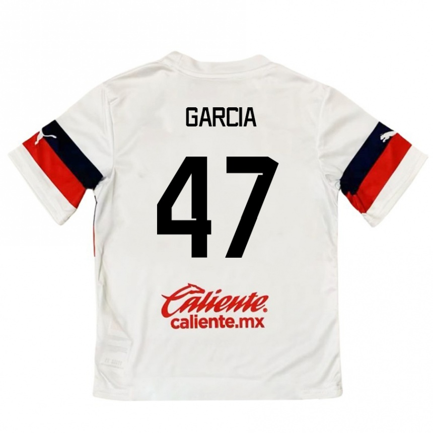 Hombre Fútbol Camiseta Gael García #47 Blanco Rojo 2ª Equipación 2024/25 Argentina