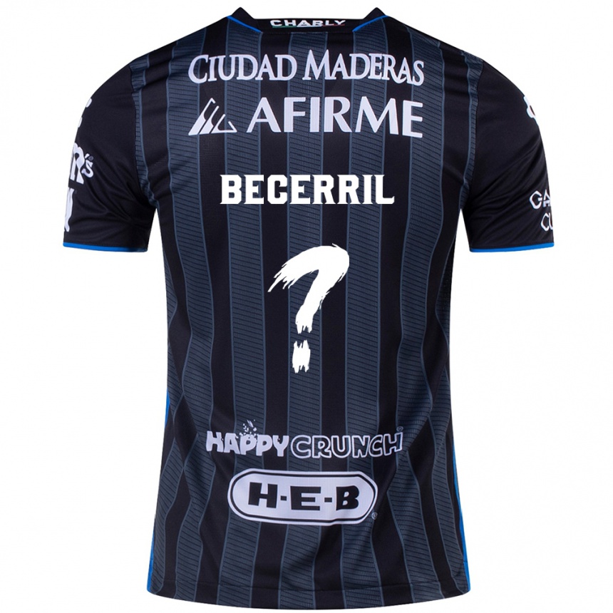 Hombre Fútbol Camiseta Abner Becerril #0 Blanco Negro 2ª Equipación 2024/25 Argentina