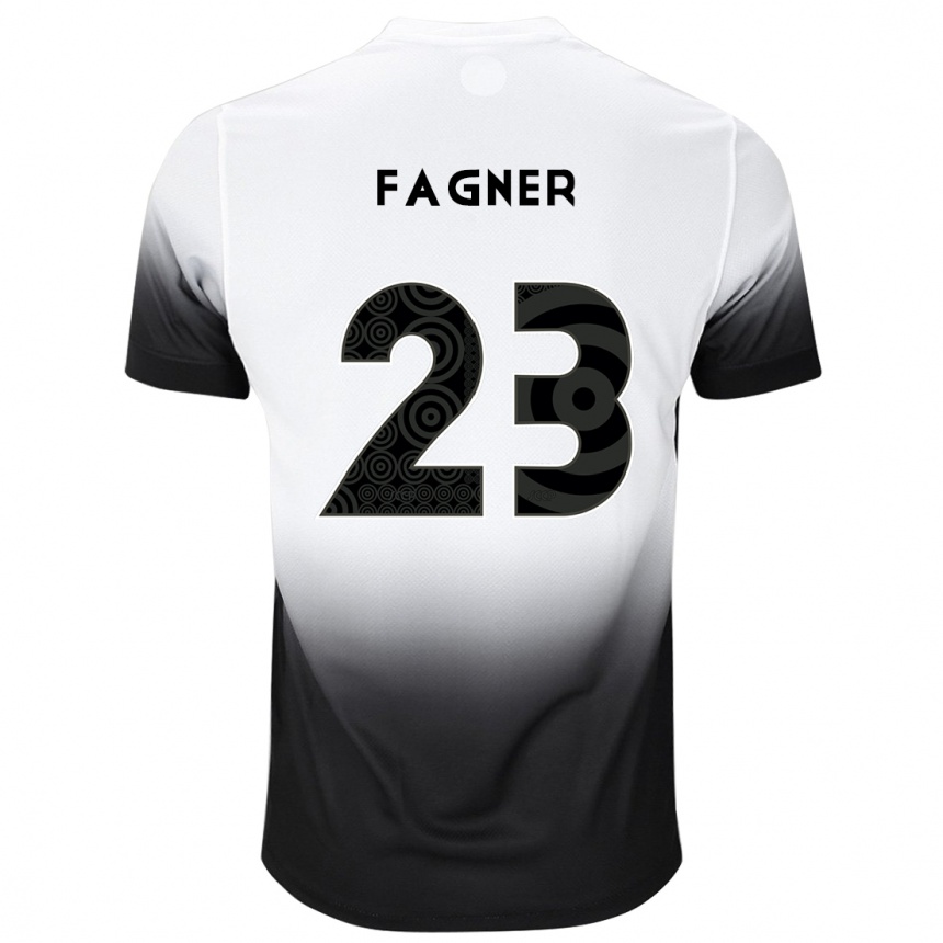 Mujer Fútbol Camiseta Fagner #23 Blanco Negro 1ª Equipación 2024/25 Argentina