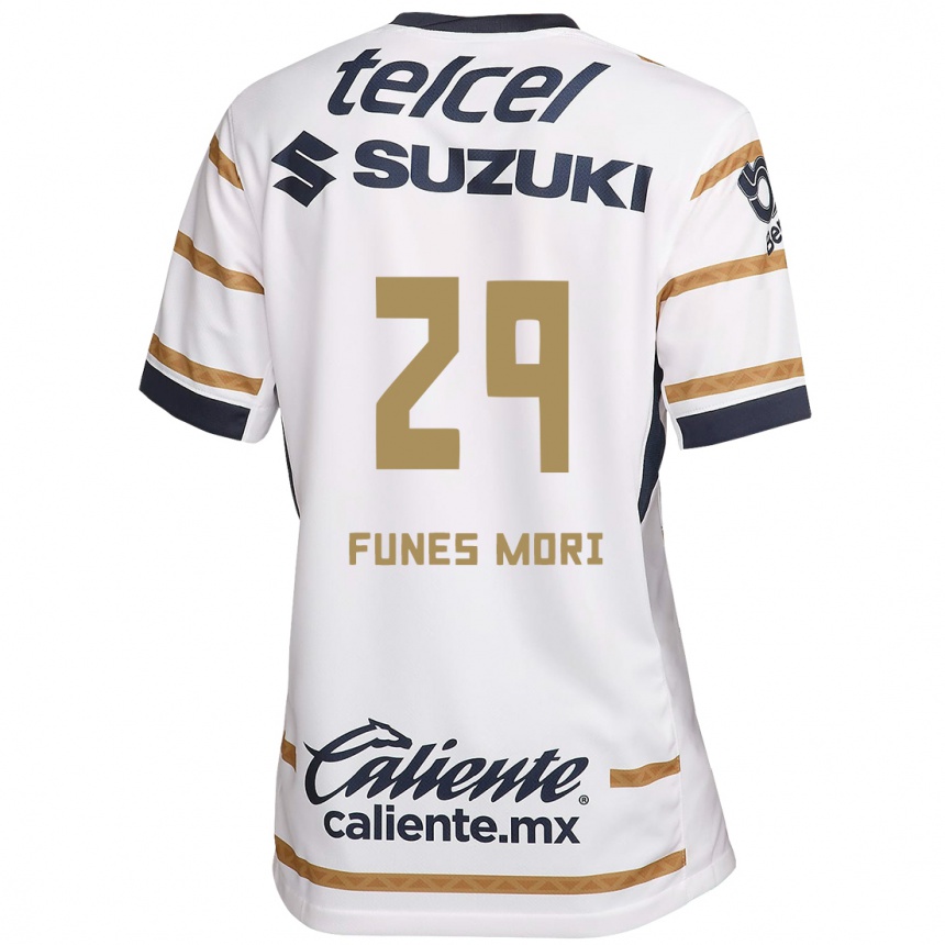 Mujer Fútbol Camiseta Rogelio Funes Mori #29 Obsidiana Blanca 1ª Equipación 2024/25 Argentina