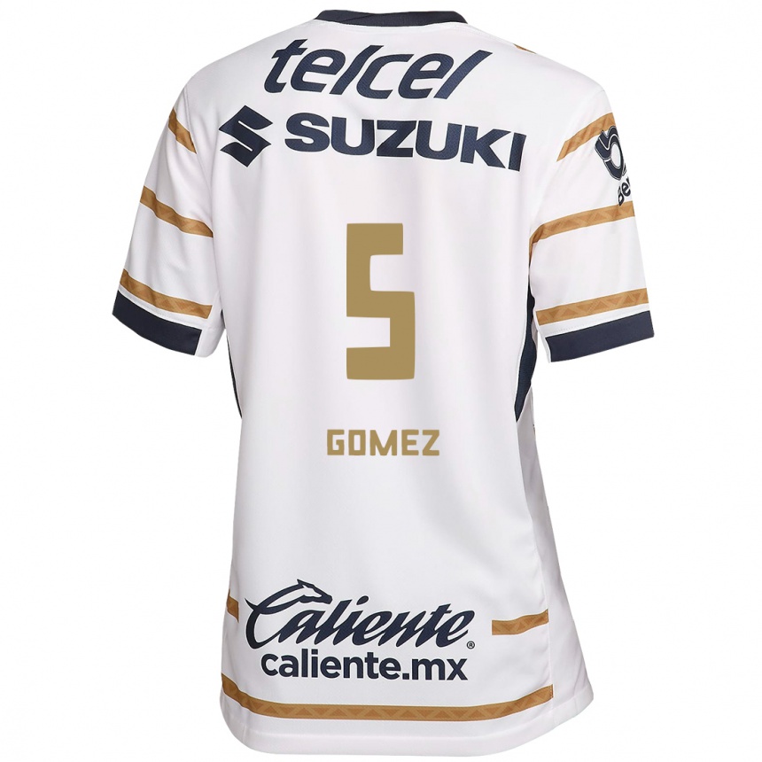 Mujer Fútbol Camiseta Kimberli Gomez #5 Obsidiana Blanca 1ª Equipación 2024/25 Argentina