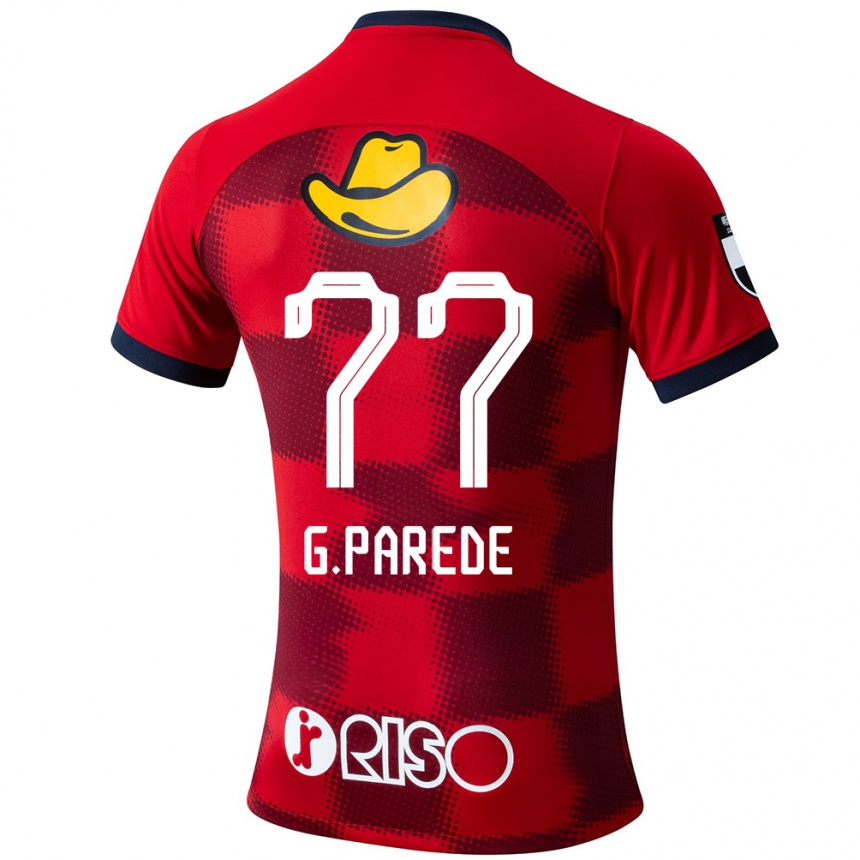 Mujer Fútbol Camiseta Guilherme Parede #77 Rojo Azul Blanco 1ª Equipación 2024/25 Argentina