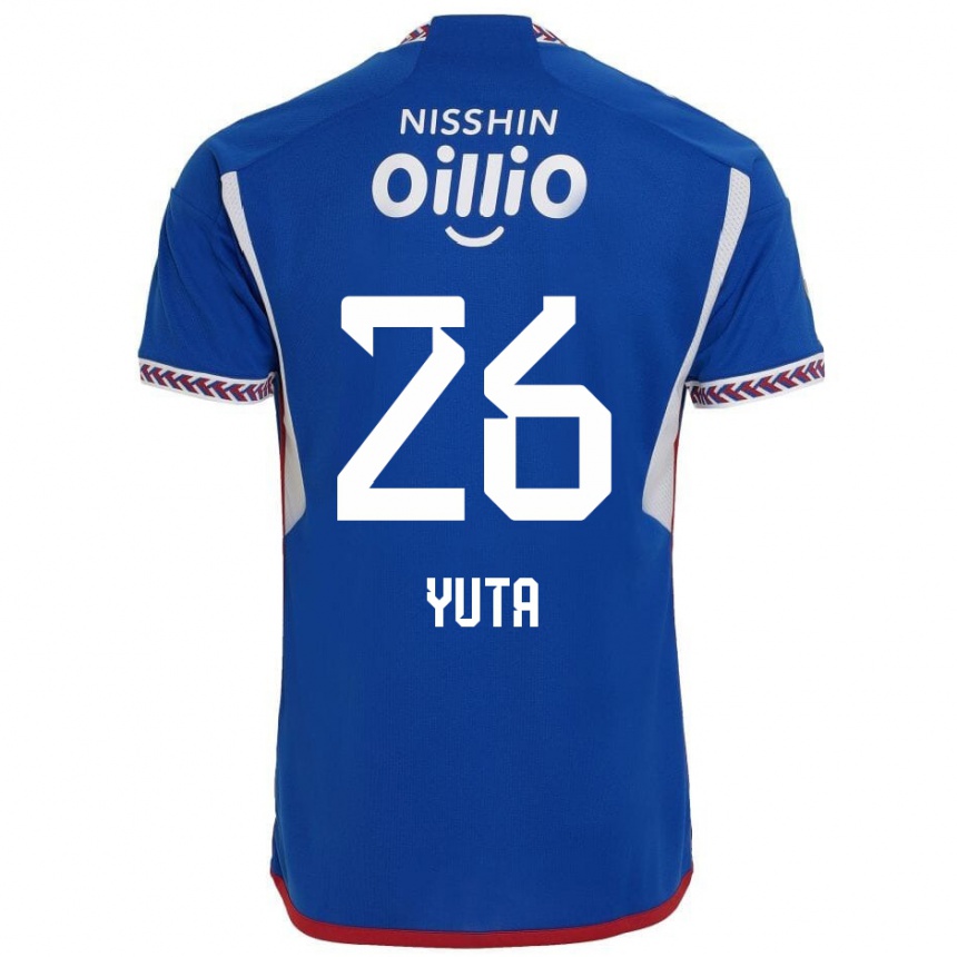 Mujer Fútbol Camiseta Yuta Koike #26 Azul Blanco Rojo 1ª Equipación 2024/25 Argentina