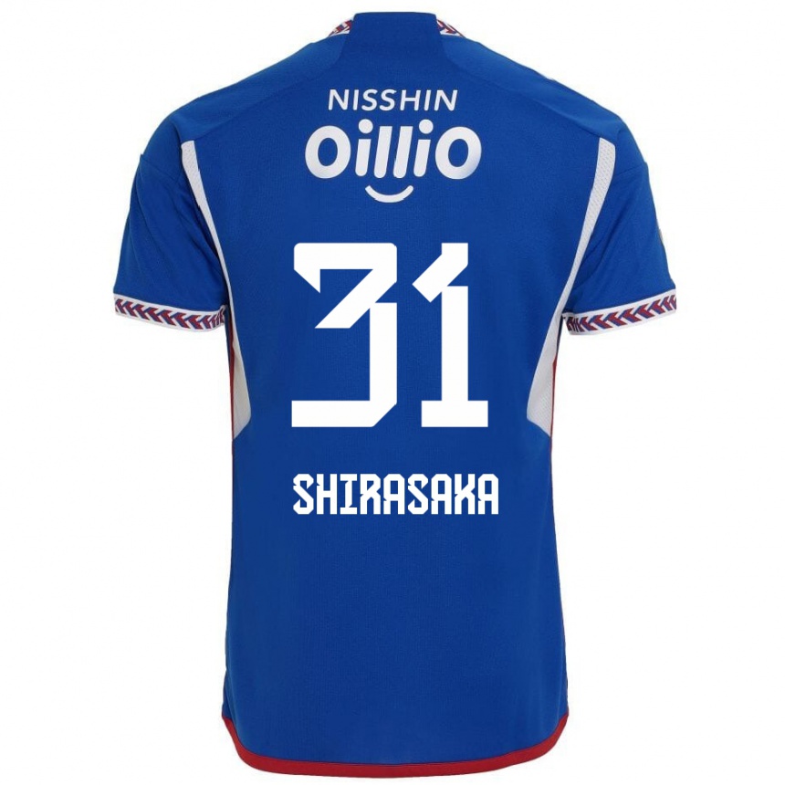 Mujer Fútbol Camiseta Fuma Shirasaka #31 Azul Blanco Rojo 1ª Equipación 2024/25 Argentina