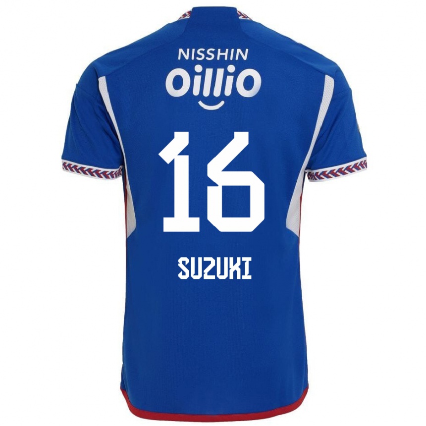 Mujer Fútbol Camiseta Kai Suzuki #16 Azul Blanco Rojo 1ª Equipación 2024/25 Argentina