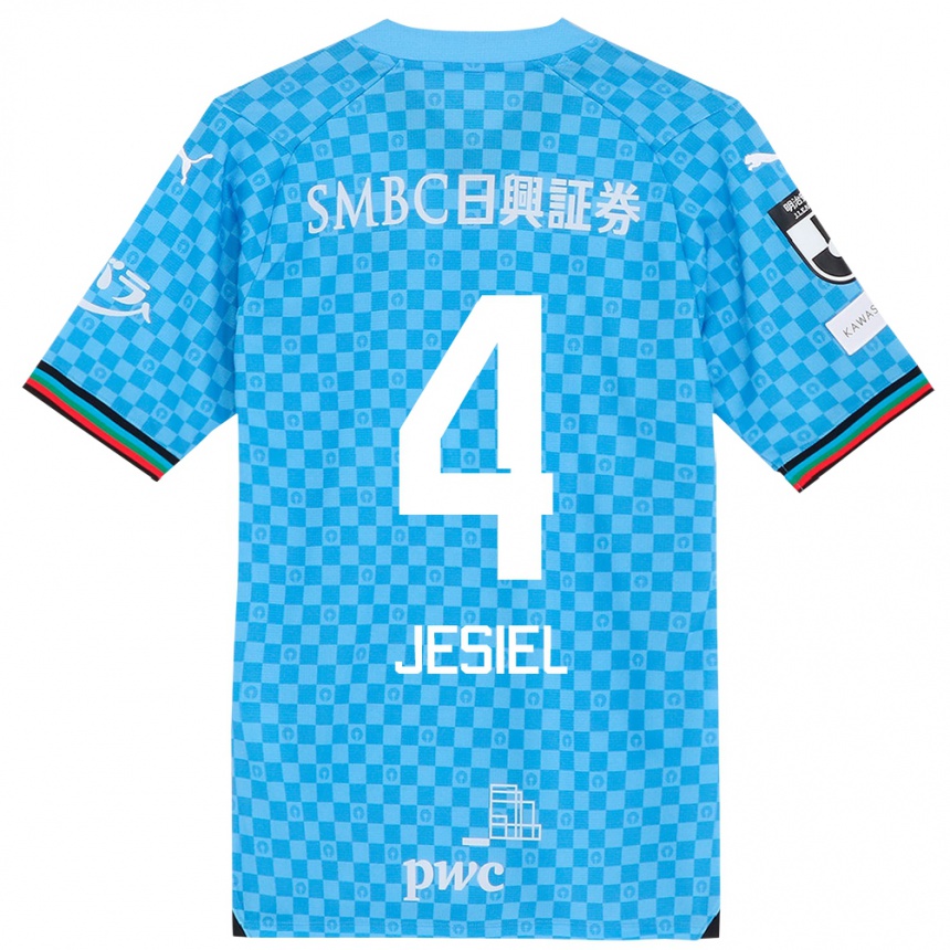 Mujer Fútbol Camiseta Jesiel #4 Azul Celeste 1ª Equipación 2024/25 Argentina