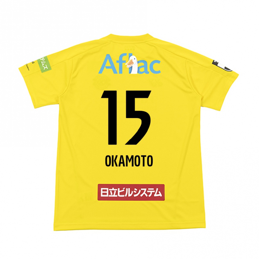 Mujer Fútbol Camiseta Ryoji Okamoto #15 Amarillo Negro 1ª Equipación 2024/25 Argentina