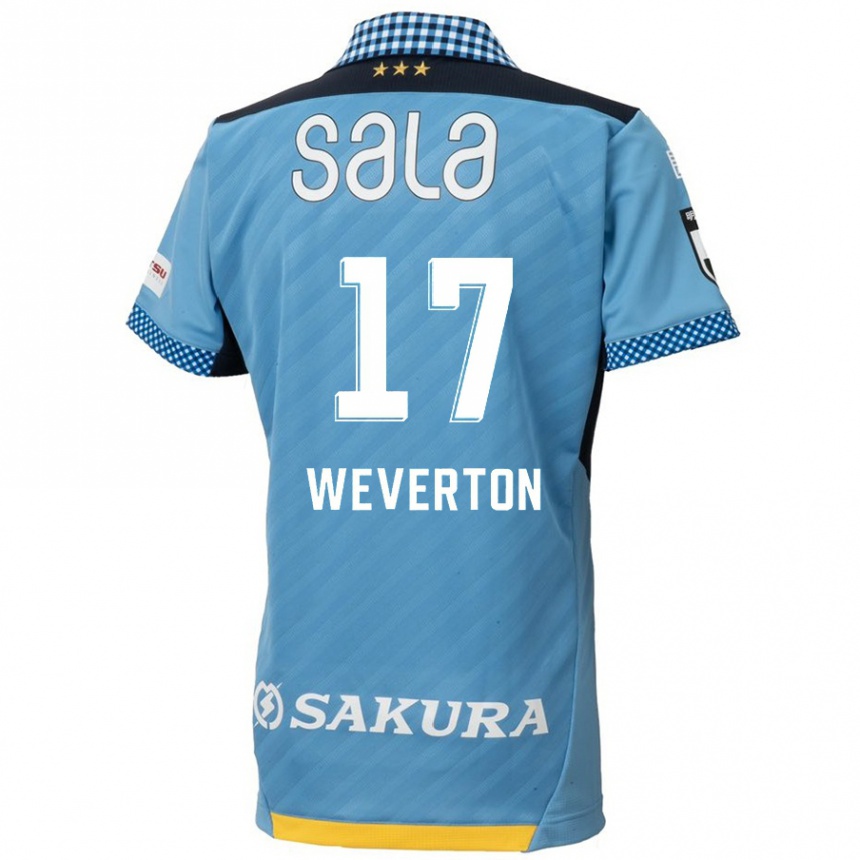 Mujer Fútbol Camiseta Weverton #17 Azul Negro 1ª Equipación 2024/25 Argentina