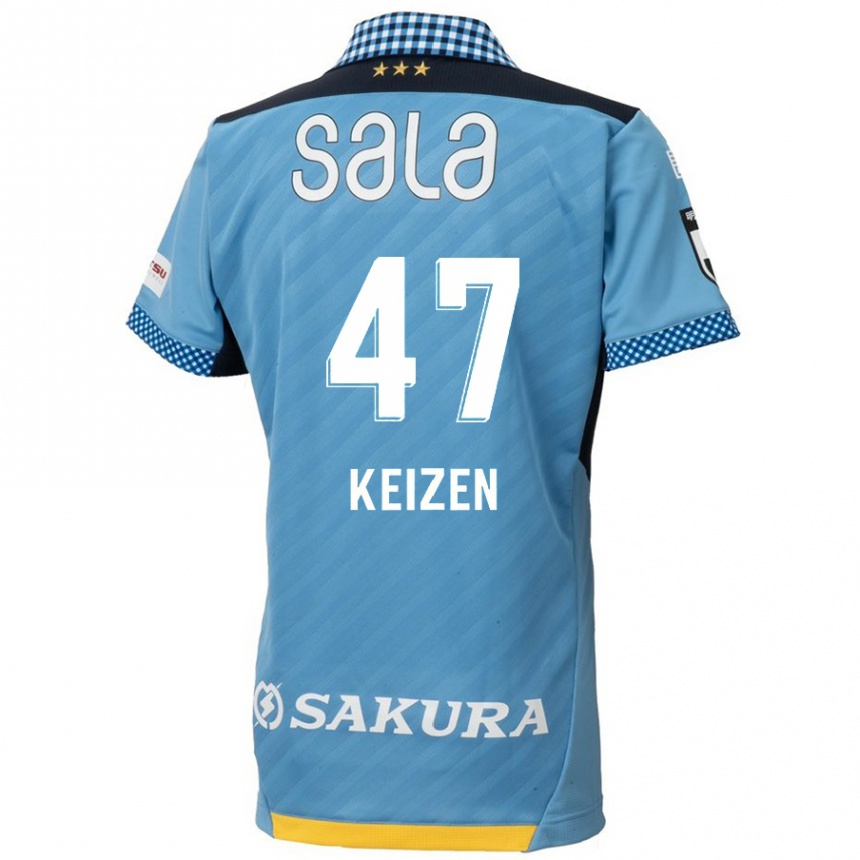 Mujer Fútbol Camiseta Keizen Iida #47 Azul Negro 1ª Equipación 2024/25 Argentina