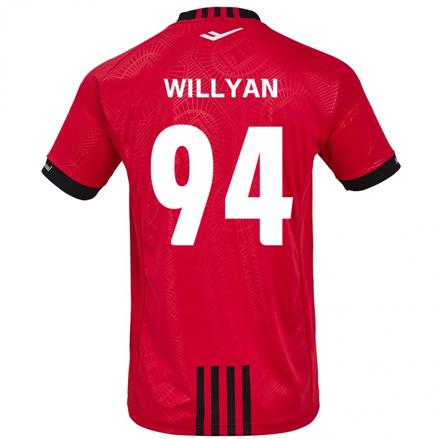 Mujer Fútbol Camiseta Willyan #94 Negro Rojo 1ª Equipación 2024/25 Argentina