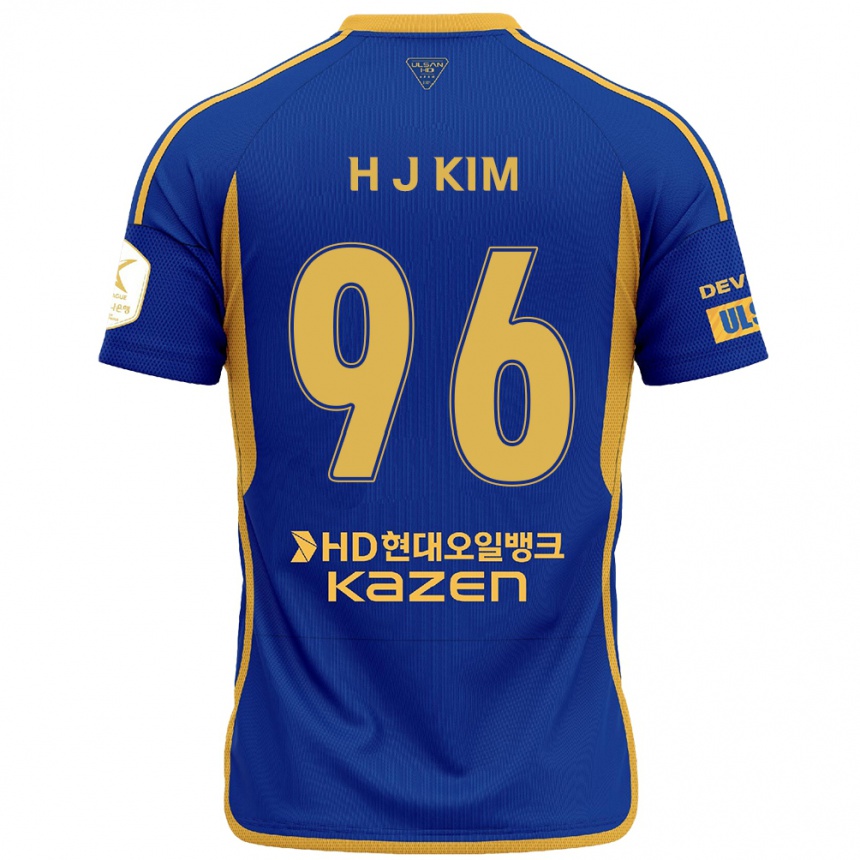 Mujer Fútbol Camiseta Ji-Hyun Kim #96 Azul Amarillo 1ª Equipación 2024/25 Argentina