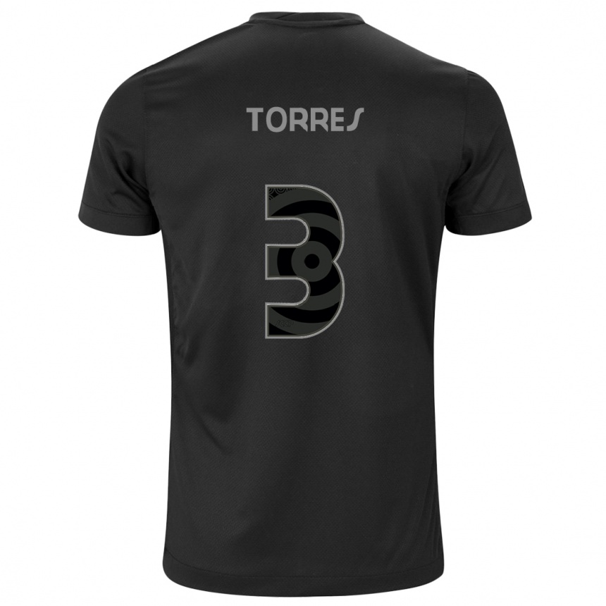 Mujer Fútbol Camiseta Félix Torres #3 Negro 2ª Equipación 2024/25 Argentina