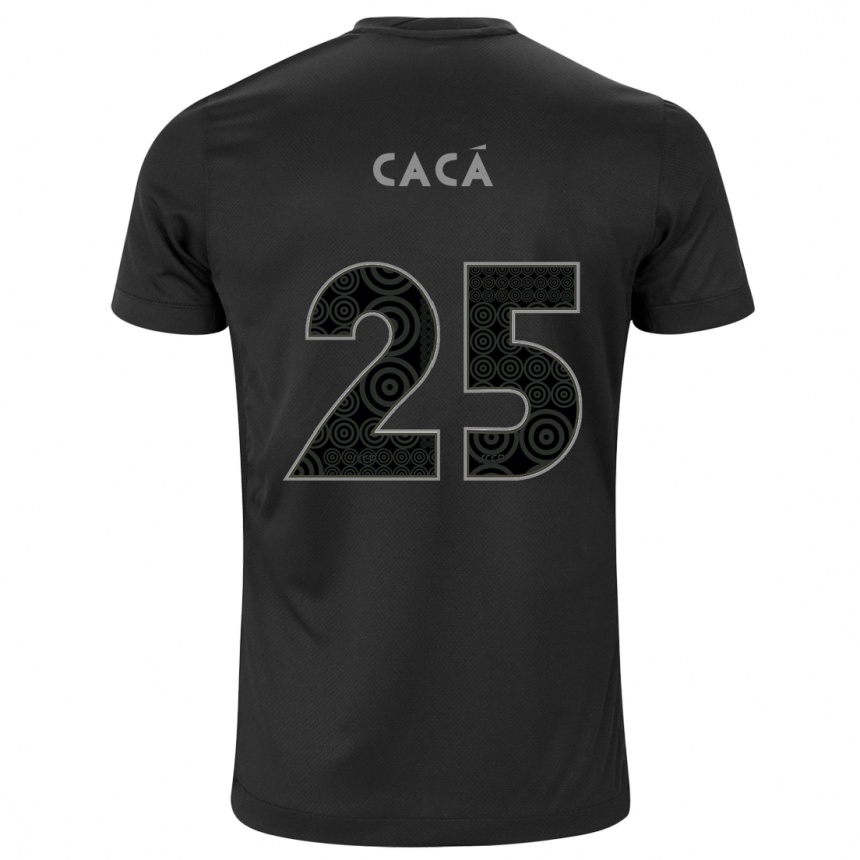 Mujer Fútbol Camiseta Cacá #25 Negro 2ª Equipación 2024/25 Argentina