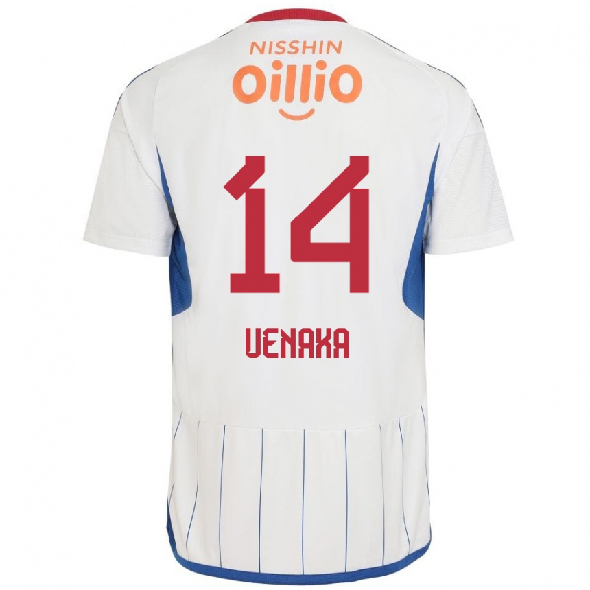 Mujer Fútbol Camiseta Asahi Uenaka #14 Blanco Azul Rojo 2ª Equipación 2024/25 Argentina