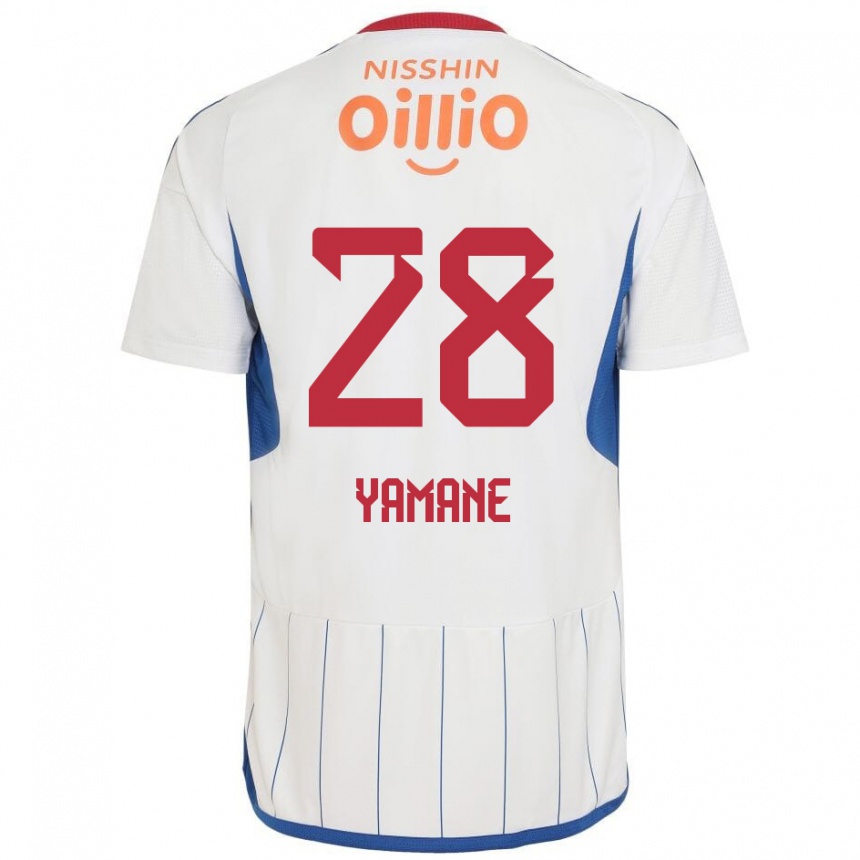 Mujer Fútbol Camiseta Riku Yamane #28 Blanco Azul Rojo 2ª Equipación 2024/25 Argentina