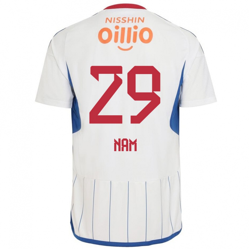 Mujer Fútbol Camiseta Tae-Hee Nam #29 Blanco Azul Rojo 2ª Equipación 2024/25 Argentina