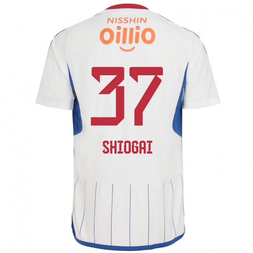 Mujer Fútbol Camiseta Kento Shiogai #37 Blanco Azul Rojo 2ª Equipación 2024/25 Argentina