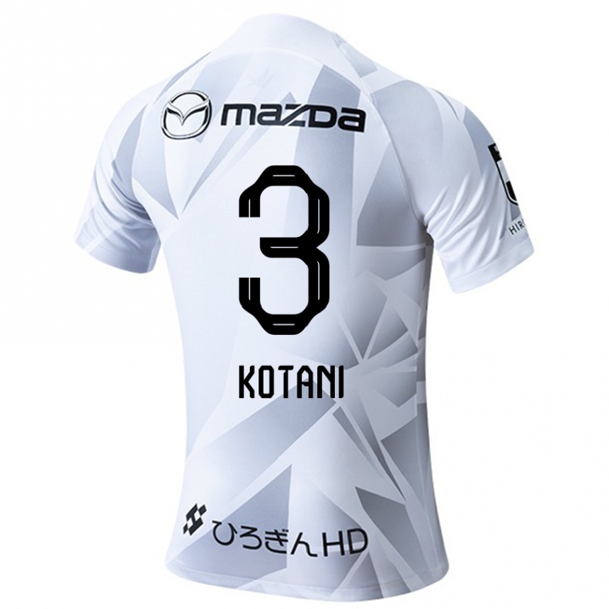 Mujer Fútbol Camiseta Fuga Kotani #3 Blanco Gris Negro 2ª Equipación 2024/25 Argentina