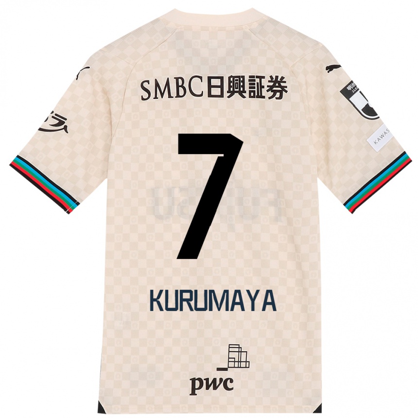 Mujer Fútbol Camiseta Shintaro Kurumaya #7 Blanco Gris 2ª Equipación 2024/25 Argentina