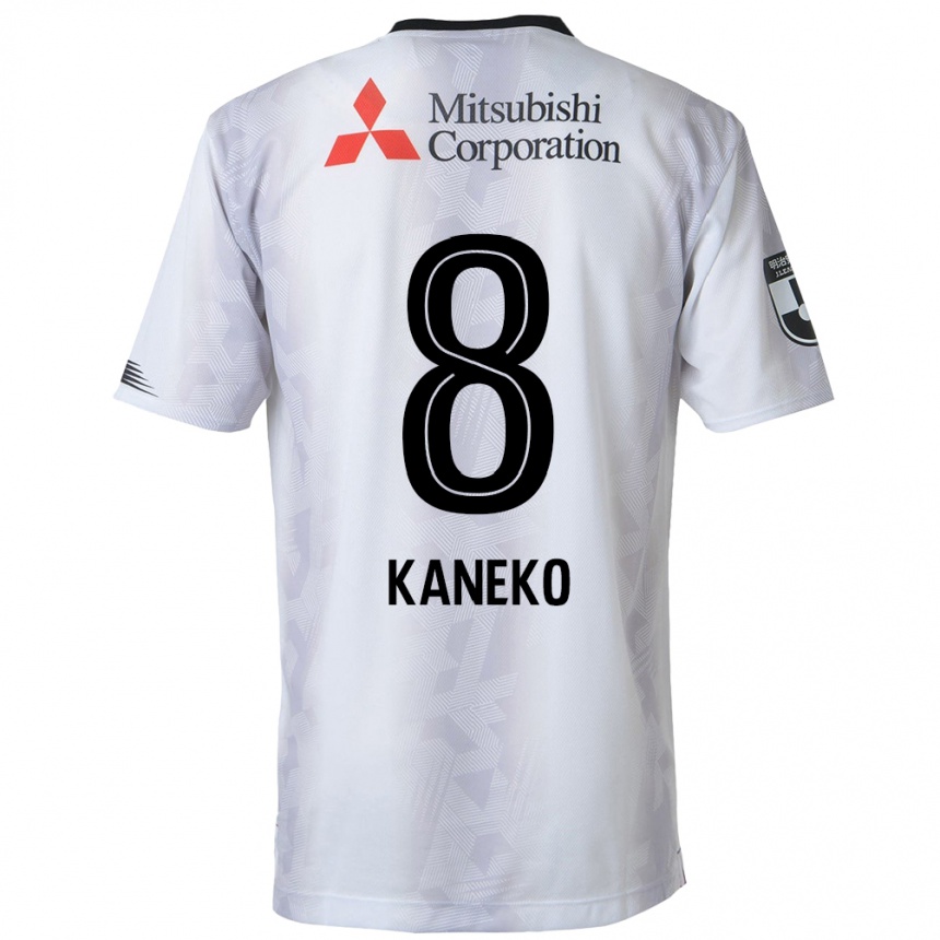 Mujer Fútbol Camiseta Shunsuke Kaneko #8 Blanco Negro 2ª Equipación 2024/25 Argentina