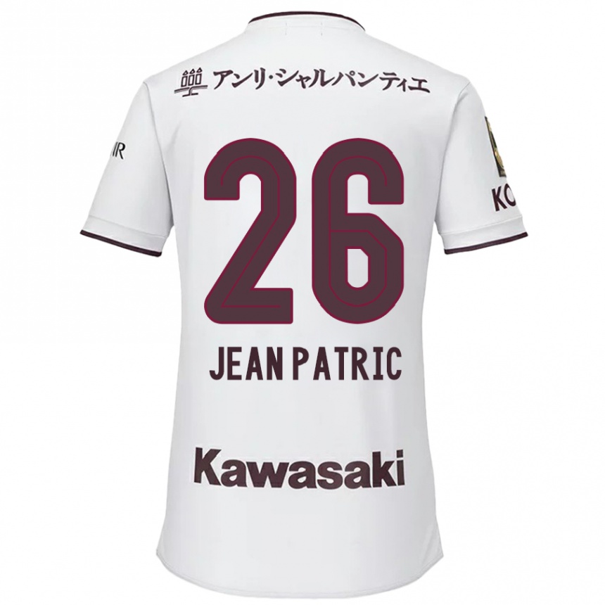 Mujer Fútbol Camiseta Jean Patric #26 Blanco Rojo 2ª Equipación 2024/25 Argentina