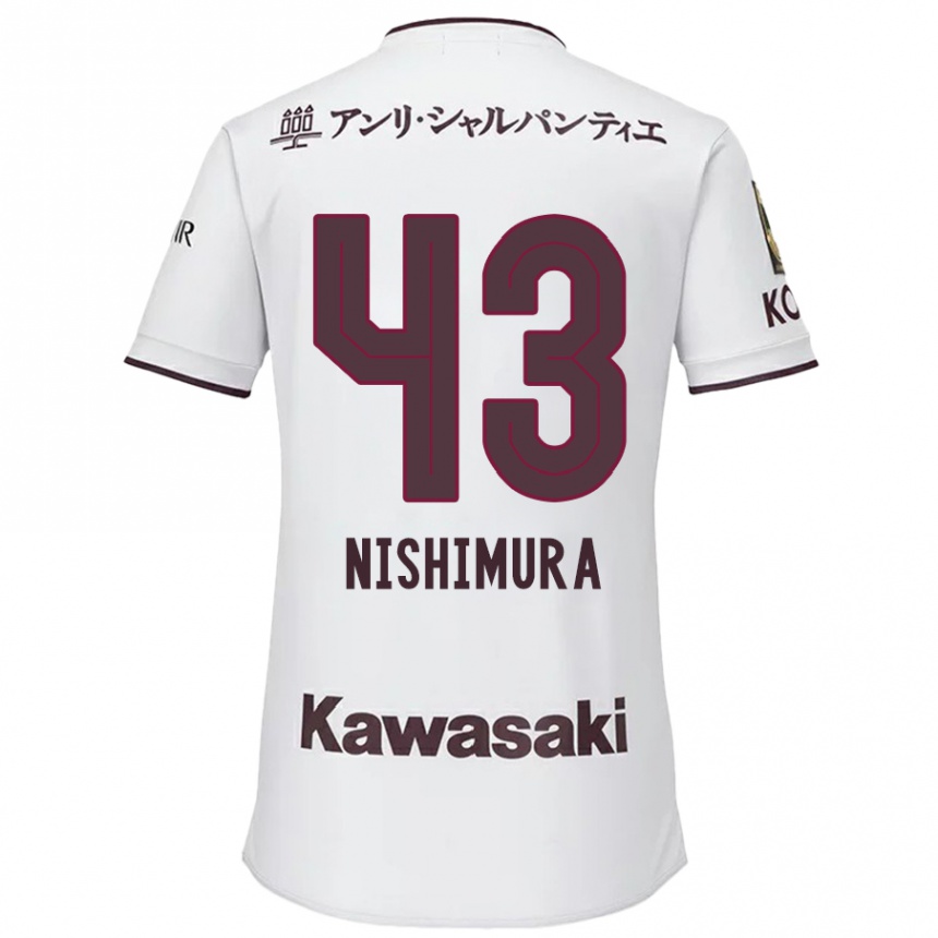 Mujer Fútbol Camiseta Nagi Nishimura #43 Blanco Rojo 2ª Equipación 2024/25 Argentina