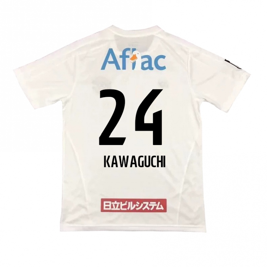 Mujer Fútbol Camiseta Naoki Kawaguchi #24 Blanco Negro 2ª Equipación 2024/25 Argentina