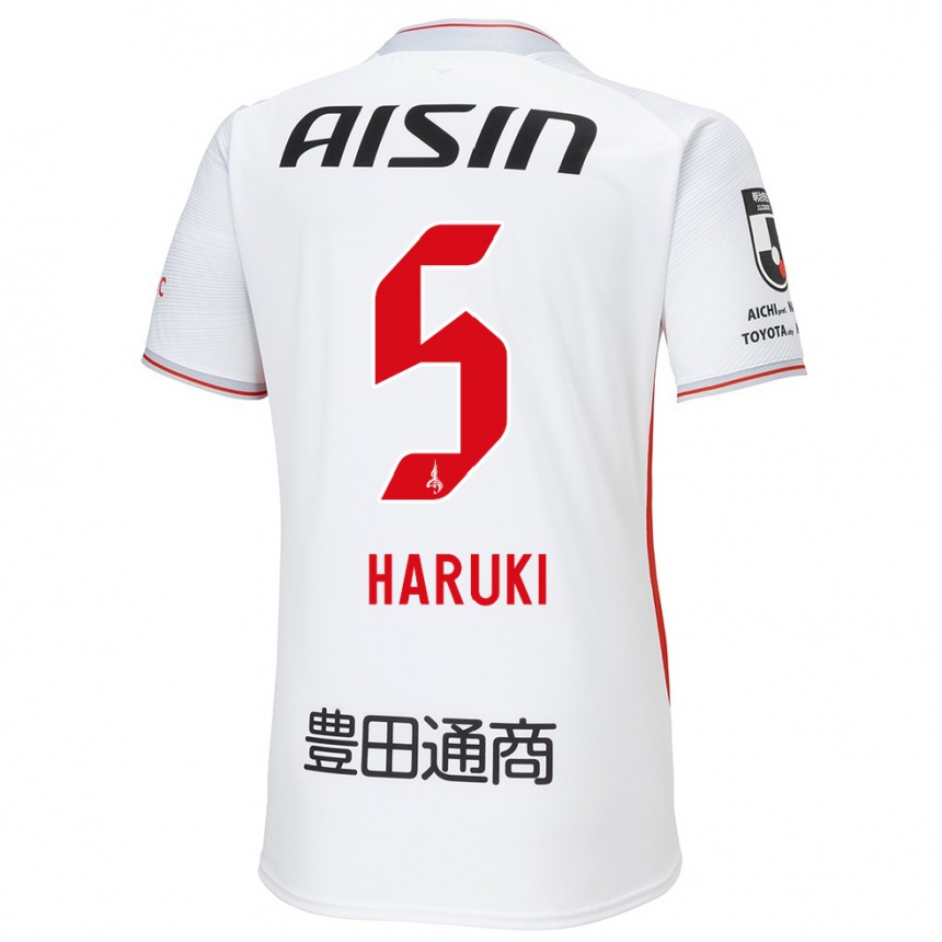 Mujer Fútbol Camiseta Haruki Yoshida #5 Blanco Amarillo Rojo 2ª Equipación 2024/25 Argentina