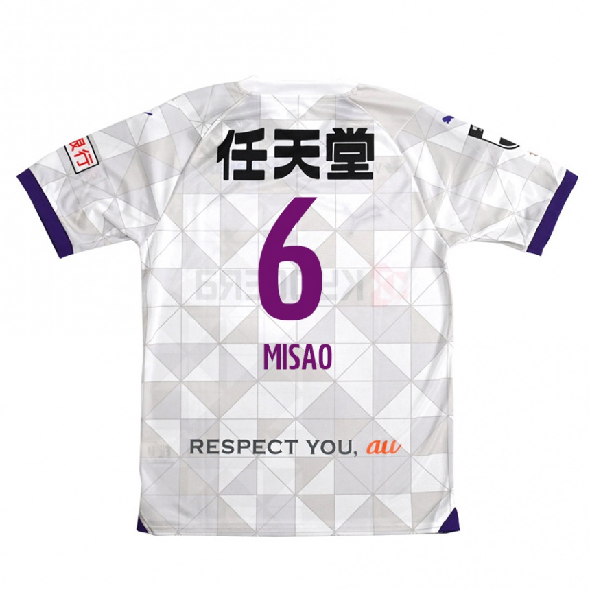 Mujer Fútbol Camiseta Yuto Misao #6 Blanco Morado 2ª Equipación 2024/25 Argentina