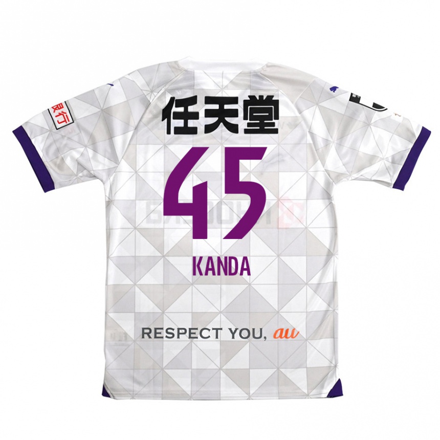 Mujer Fútbol Camiseta Kotaro Kanda #45 Blanco Morado 2ª Equipación 2024/25 Argentina