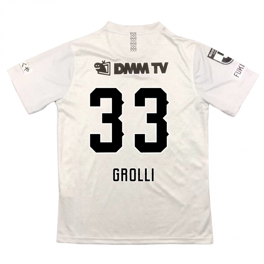 Mujer Fútbol Camiseta Douglas Grolli #33 Gris Negro 2ª Equipación 2024/25 Argentina