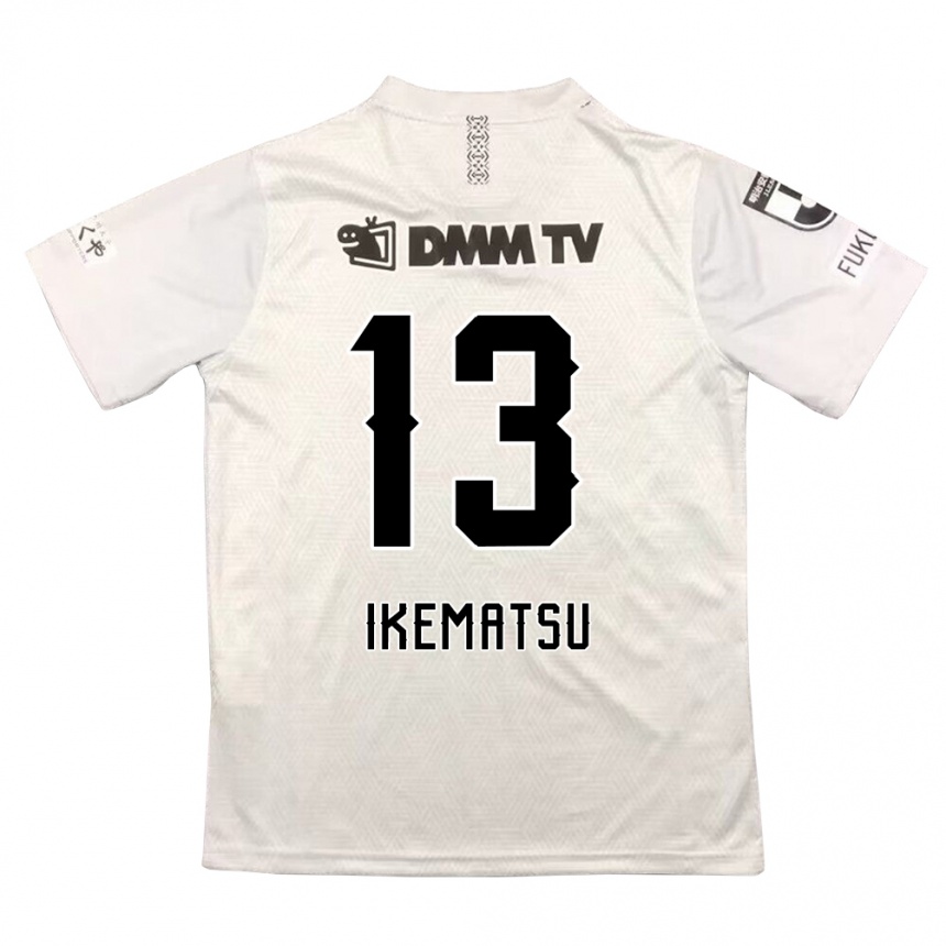 Mujer Fútbol Camiseta Shumpei Ikematsu #13 Gris Negro 2ª Equipación 2024/25 Argentina