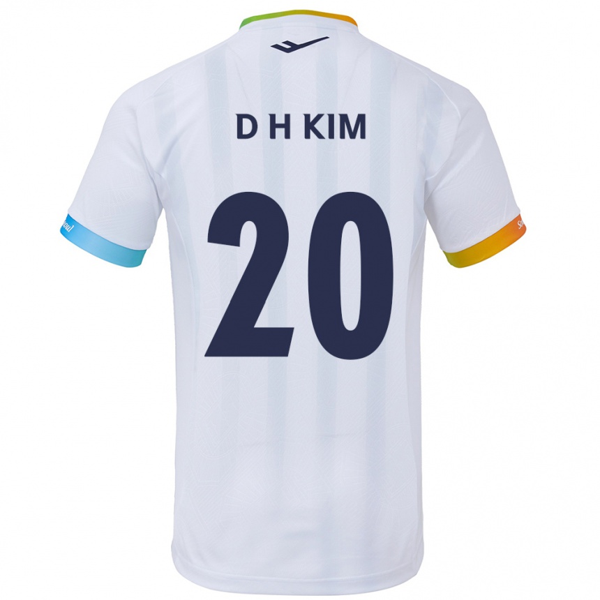 Mujer Fútbol Camiseta Hyeon-Deok Kim #20 Blanco Azul 2ª Equipación 2024/25 Argentina