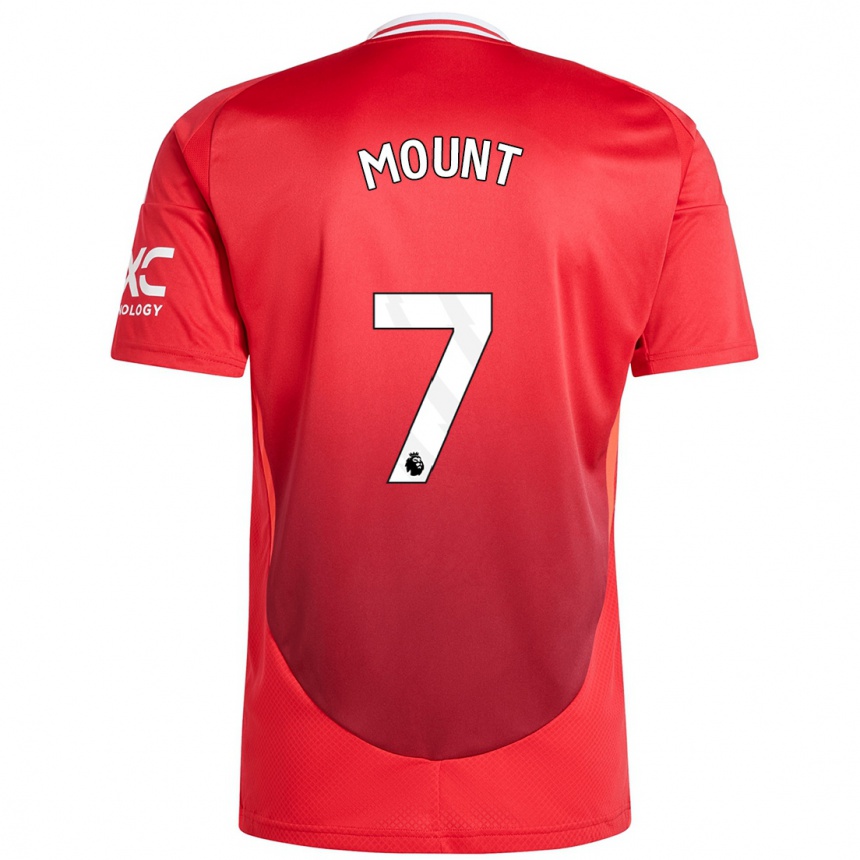 Niño Fútbol Camiseta Mason Mount #7 Rojo Brillante 1ª Equipación 2024/25 Argentina