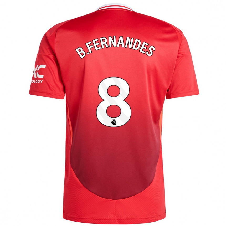 Niño Fútbol Camiseta Bruno Fernandes #8 Rojo Brillante 1ª Equipación 2024/25 Argentina