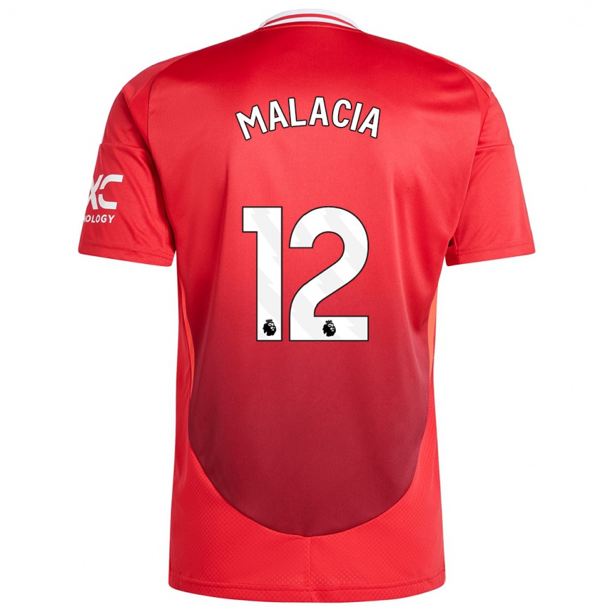 Niño Fútbol Camiseta Tyrell Malacia #12 Rojo Brillante 1ª Equipación 2024/25 Argentina