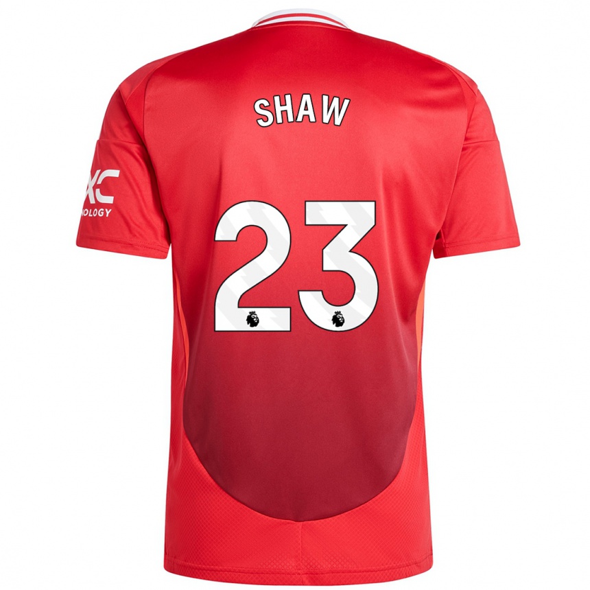 Niño Fútbol Camiseta Luke Shaw #23 Rojo Brillante 1ª Equipación 2024/25 Argentina