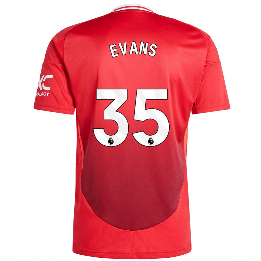 Niño Fútbol Camiseta Jonny Evans #35 Rojo Brillante 1ª Equipación 2024/25 Argentina