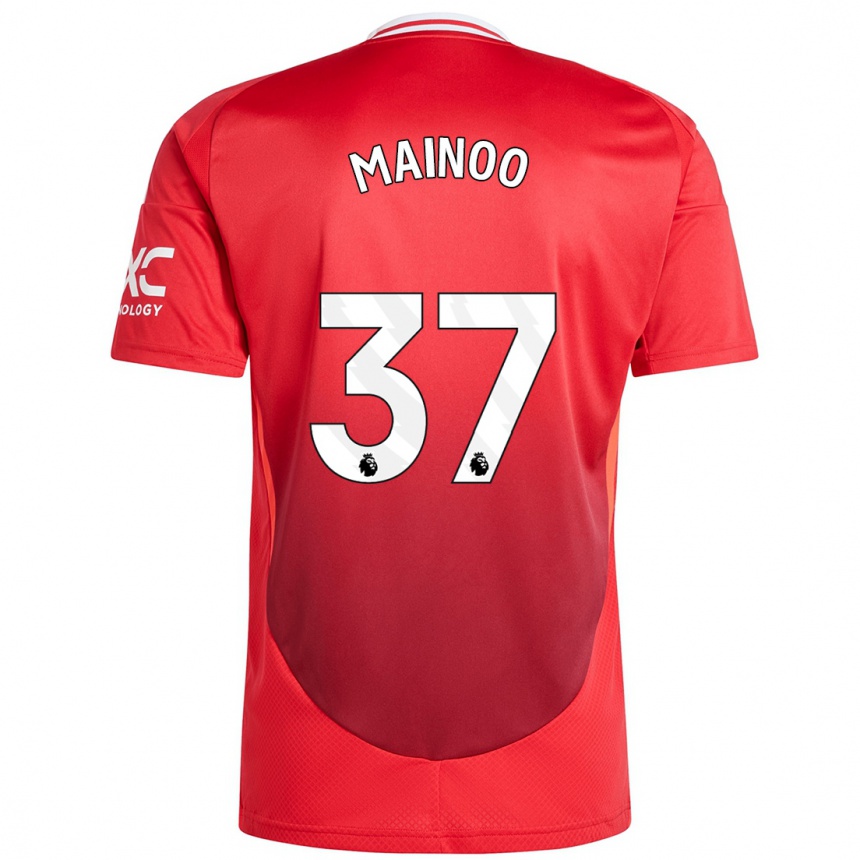 Niño Fútbol Camiseta Kobbie Mainoo #37 Rojo Brillante 1ª Equipación 2024/25 Argentina